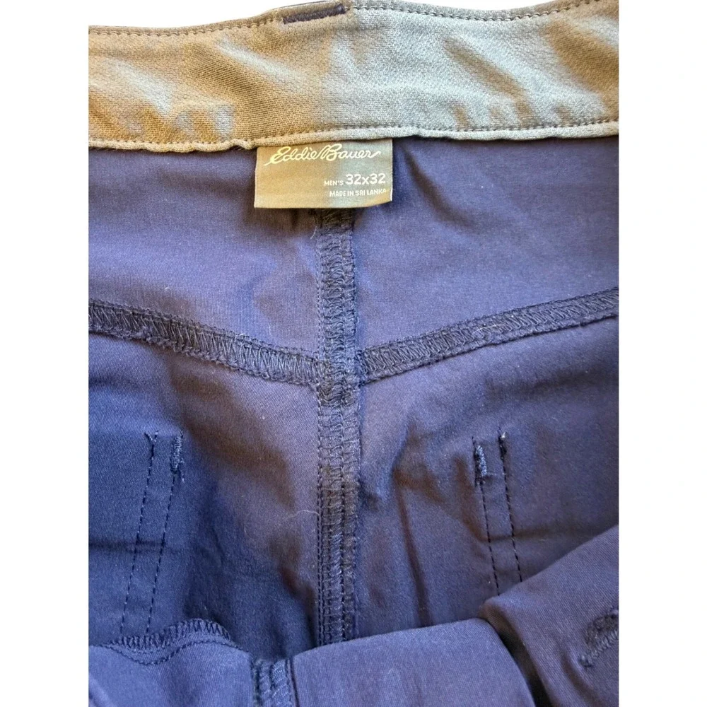 Eddie Bauer‎ Horizon Guide Chino Pants Mens 32x32 Navy Blue Straight Leg Stretch